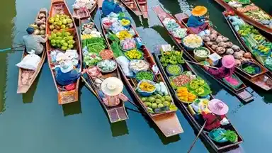 Viaggi Thailandia Bangkok Mercato Galleggiante